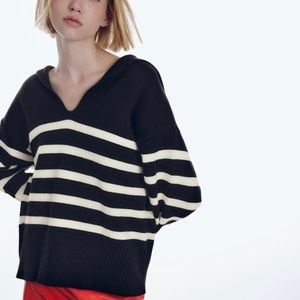 ZARA Stripped Knit Sweater Size M
